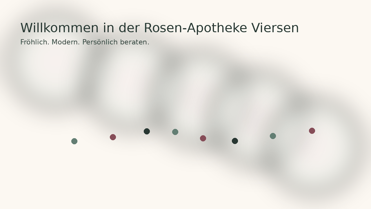 Animierte Startseiten-Grafik der Rosen-Apotheke Viersen